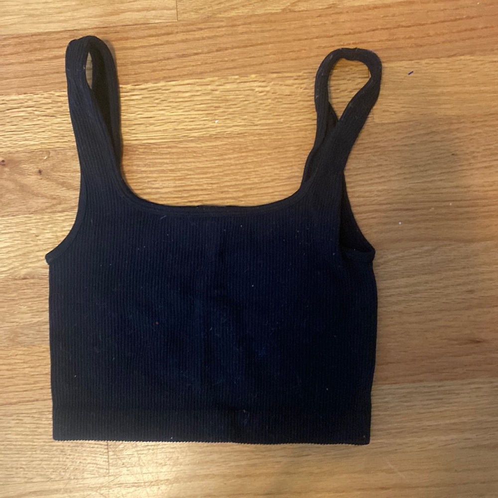 black zara tank top